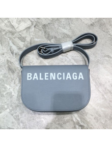 Balenciaga Ville Day Shoulder Bag XS Grey Blue 2019