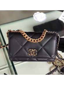 Chanel Quilted 19 Wallet on Chain WOC AP0957 Black 2019