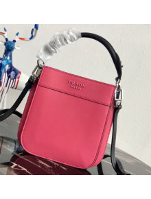 Prada Margit Leather Small Top Handle Bag 1BC082 Pink 2019