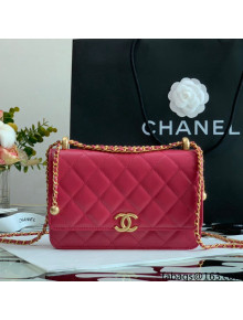 Chanel Quilted Calfskin Mini Flap Bag with Adjustable Strap AS2615 Burgundy 2021
