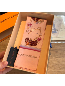 Louis Vuitton Silk Twilly Bandeau 9x120cm LV20641 Pink 2020