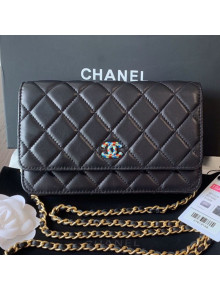 Chanel Quilted Lambskin Wallet on Chain WOC AP0529 Black 2019