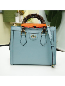 Gucci Diana Leather Small Tote Bag 660195 Blue 2021