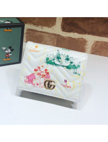 Gucci Disney x Gucci Mickey Mouse GG Marmont Card Case Wallet 616768 White 2020