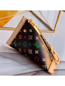 Louis Vuitton Colored Monogram Key Holder and Coin Purse M58028 Black