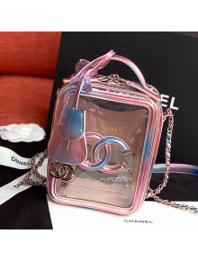 Chanel Iridescent PVC Vanity Case AS0988 Pink 2019