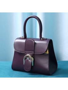 Delvaux Brillant Mini Mirage Top Handle Bag in Box Calf Leather Gold/Purple 2020