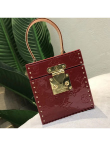 Louis Vuitton Studs Monogram Vernis Leather Bleecker Box Vintage Bag Red