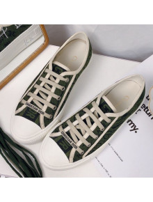 Dior Walk'N'dior Embroidered Cotton Canvas Sneakers Green 06 2019