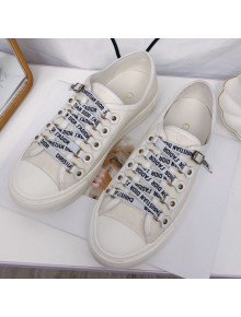 Dior Walk'N'dior Cotton Canvas Sneakers White 10 2019