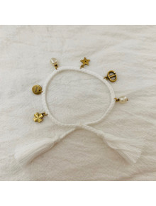 Dior Beach Charm Bracelet in Woven Cotton 2021 08