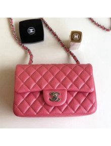 Chanel Quilting Pearl Caviar Calfskin Small Classic Flap Bag Rosy 2018