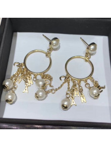 Chanel Pearls Chanel Chain Tassel Hoop Earrings 02 2019