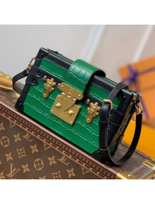 Louis Vuitton Petite Malle Trunk Bag in Crocodilien Leather N93145 Emeraude Green 2021