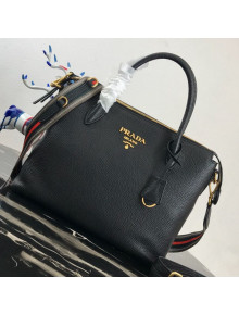 Prada Grained Soft Calf Leather Top Handle Bag 1BA157 Black 2019