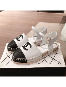 Chanel Lambskin Flat Espadrilles G36184 White 2020