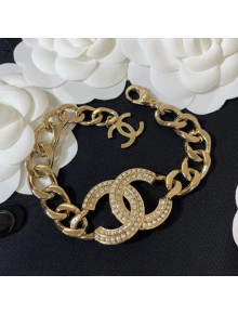 Chanel Pearl CC Bracelet Gold/White 2020