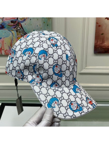 Doraemon x Gucci GG Canvas Baseball Hat White 2021