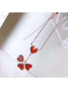 Van Cleef & Arpels Hearts Necklace Red 05 2020