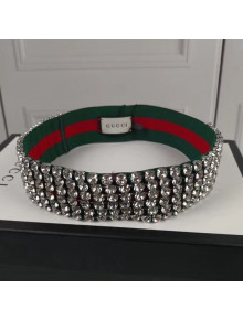 Gucci Crystal and Web Headband 2020