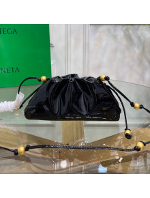 Bottega Veneta The Mini Pouch Clutch Bag in Black Brush Leather 2021 680186