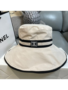 Chanel Vintage Canvas Bucket Hat White 2021