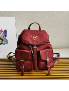 Prada Small Nylon Backpack 1BZ677 Burgundy 2021