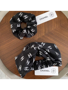 Chanel CC Print Headband/Hair Ring Accessory Black 2021