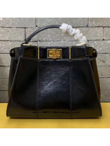 Fendi Peekaboo Iconic Mini Vintage Lambskin Bag Black 2019