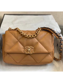 Chanel Lambskin Small Chanel 19 Flap Bag AS1160 Dark Beige 2020 Top Quality