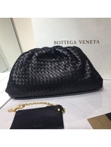 Bottega Veneta The Large Pouch Clutch in Woven Lambskin Black 2020