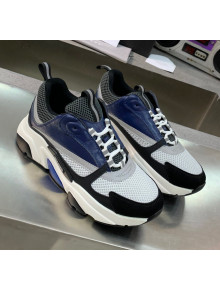 Dior B22 Sneaker in Calfskin And Technical Mesh Black/Blue/Dark Grey 2020