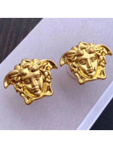 Versace Medusa Head Shaped Stud Earrings Gold 2019