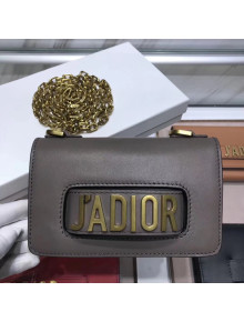 Dior Mini J'adior Flap Bag In Calfskin Grey 2018