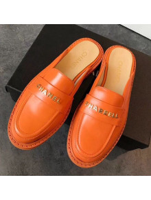 Chanel x Pharrell Flat Loafer Mules Orange 2019