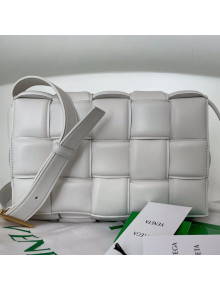 Bottega Veneta Padded Cassette Medium Crossbody Messenger Bag White 2021 25