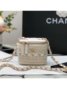 Chanel Crochet Small Vanity Clutch with Chain Black 2022 AP2470 White 2022