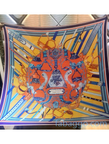 Hermes Silk and Cashmere Square Scarf 140x140cm H2081017 Orange/Yellow 2020