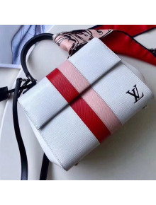 Louis Vuitton Stripes Epi Leather Cluny MM Handbag White 2018