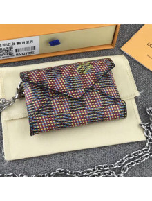 Louis Vuitton Damier LV Pop Kirigami Necklace Envelope Chain Pouch N60278 Red 2019
