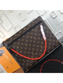 Louis Vuitton Monogram Canvas Pouch Bag with Ceramic Chains 2019 