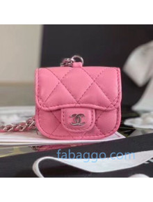 Chanel Quilted Lambskin Airpods Pro Case with Chain AP1739 Pink 2020
