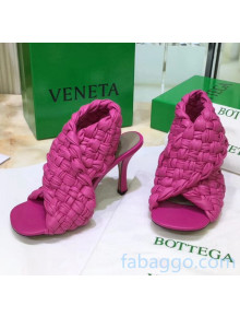 Bottega Veneta BV Board Sandals in ntrecciato Nappa leather 9cm Heel Rosy 2020