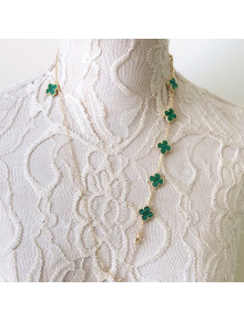 Van Cleef & Arpels 6-Clovers Necklace Green/Gold Yellow 2021 96