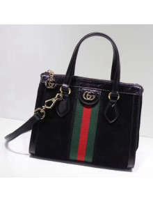 Gucci Suede Ophidia Small GG Tote Bag 547551 Black 2018