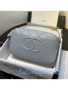 Chanel Lambskin CC Camera Bag AS1512 Gray 2020