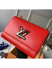 Louis Vuitton Epi Leather Twist MM Shoulder Bag M50282 Red/Gold 2020