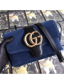Gucci Suede Arli Small Shoulder Bag 550129 Blue 2018
