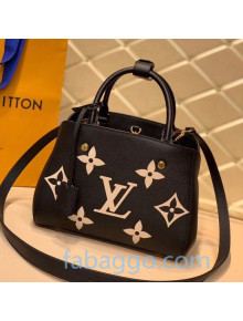 Louis Vuitton Montaigne BB Top Handle Bag in Monogram Leather M45489 Black 2020