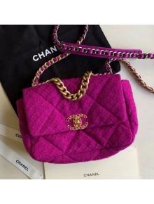 Chanel 19 Tweed Small Flap Bag AS1160 Purple 2019